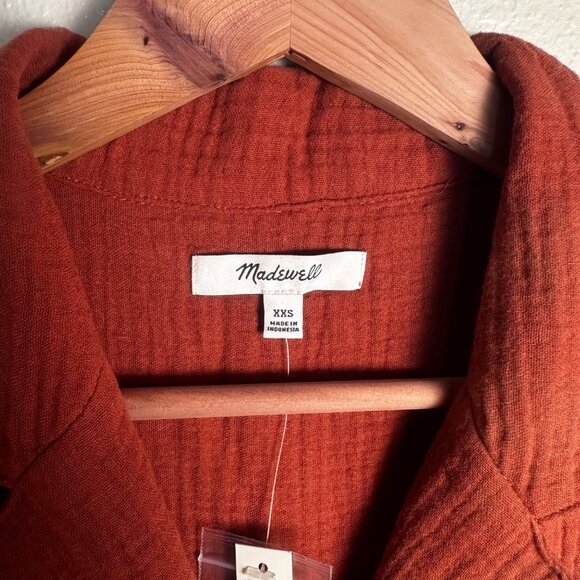 Madewell Womens Lightspun Belted Safari Romper Button-Down Tie-Waist  Sz XXS - Picture 3 of 14